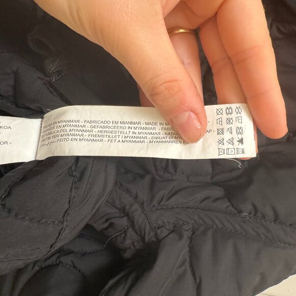 Zara Cropped Oversized Quilted Zip Puffer Sz M / L - Picture 10 of 10